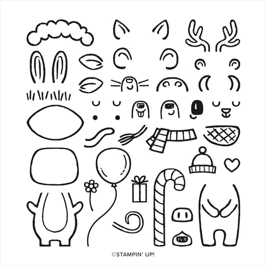 Menagerie Mix-Up | Retired Photopolymer Stamp Set | Stampin' Up!