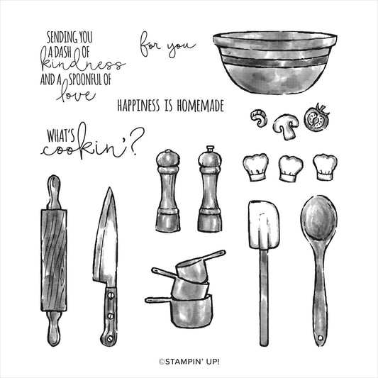 What's Cookin' | Retired Cling Mount Stamp Set | Stampin' Up!