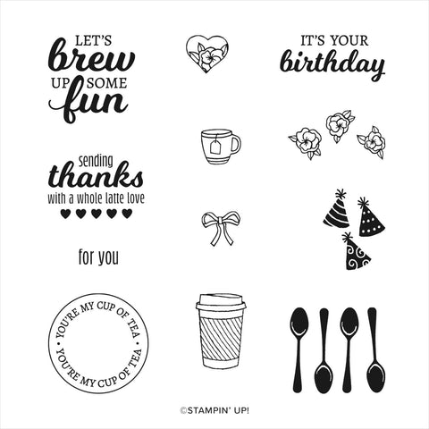 Brew Some Fun | Retired Cling Mount Stamp Set | Stampin' Up!