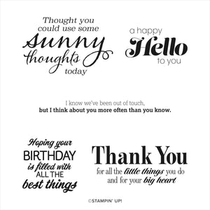 Sunny Sentiments | Retired Cling Mount Stamp Set | Stampin' Up!