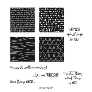 All Squared Away | Retired Cling Mount Stamp Set | Stampin' Up!