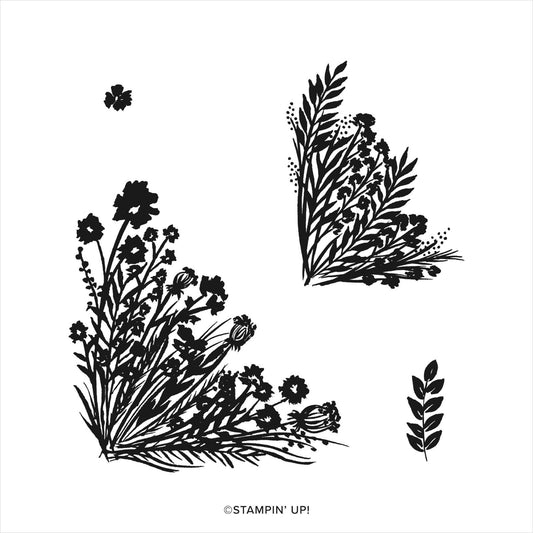 Corner Bouquet | Saleabration 2021 | Retired Cling Mount Stamp Set | Stampin' Up!