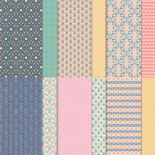 Sweet Symmetry | DSP | 6 Sheets | Card Front Size | Retired | Stampin' Up!