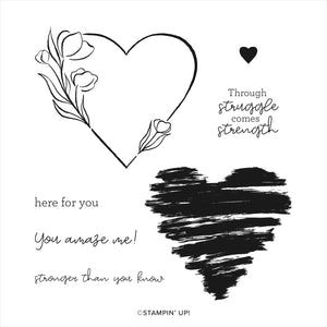 Strong of Heart | Retired Cling Mount Stamp Set | Stampin' Up!