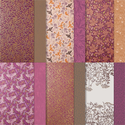 Blackberry Beauty | Specialty DSP | 6 Sheets | Card Front Size | Retired | Stampin' Up!