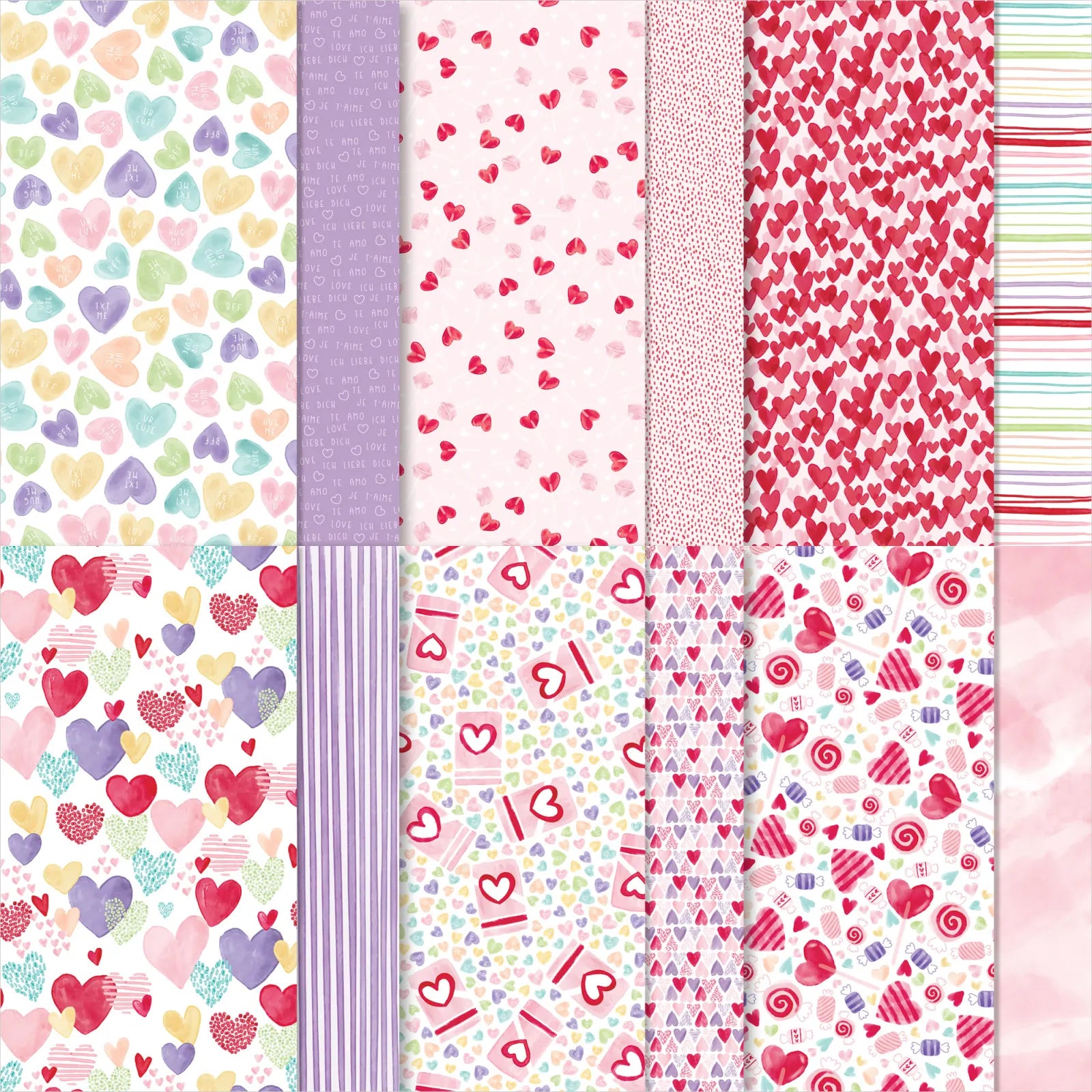 Sweet Talk | DSP | 6 Sheets | Card Front Size | Retired | Stampin' Up!