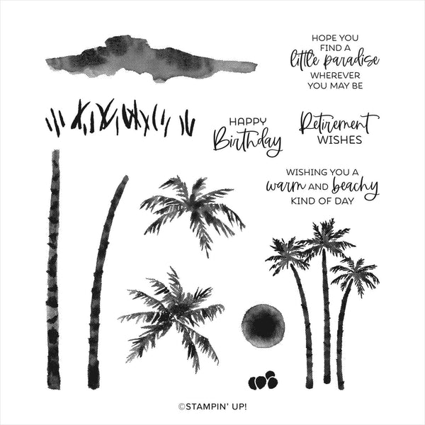 Paradise Palms | Retired Cling Mount Stamp Set | Stampin' Up!