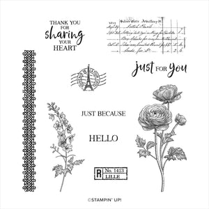 Ranunculus Romance | Retired Cling Mount Stamp Set | Stampin' Up!