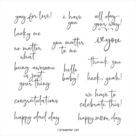 Happy & Heartfelt | Retired Cling Mount Stamp Set | Stampin' Up!