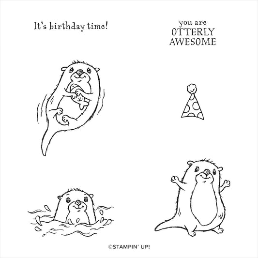 Awesome Otters | Saleabration 2022 | Retired Cling Mount Stamp Set | Stampin' Up!