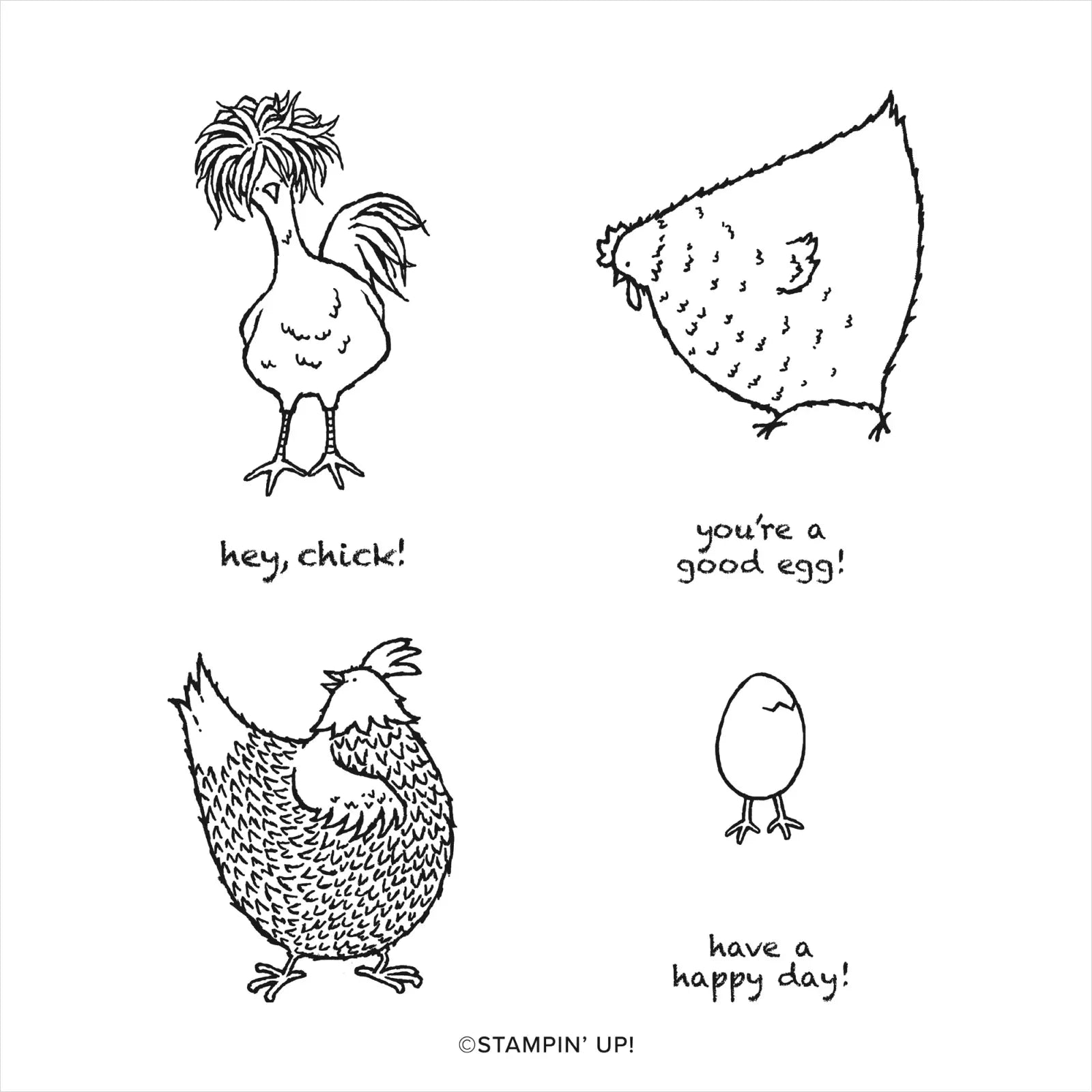 Hey Chick | Retired Cling Mount Stamp Set | Stampin' Up!