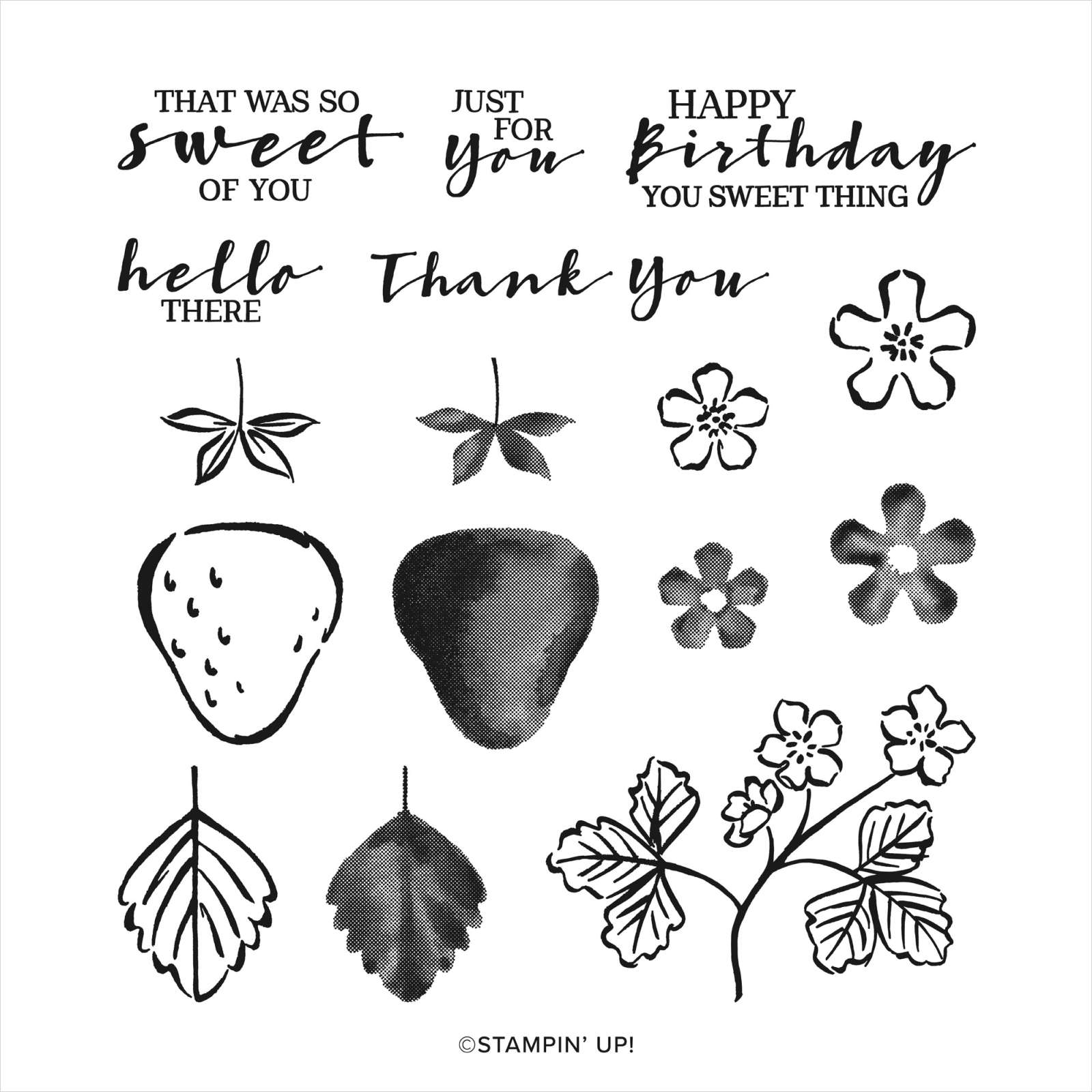 Sweet Strawberry | Retired Photopolymer Stamp Set | Stampin' Up!