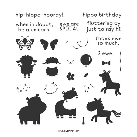Hippo Happiness | Retired Photopolymer Stamp Set | Stampin' Up!