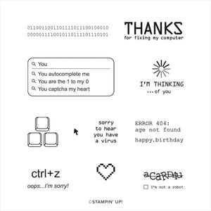 Tech Support | Retired Cling Mount Stamp Set | Stampin' Up!