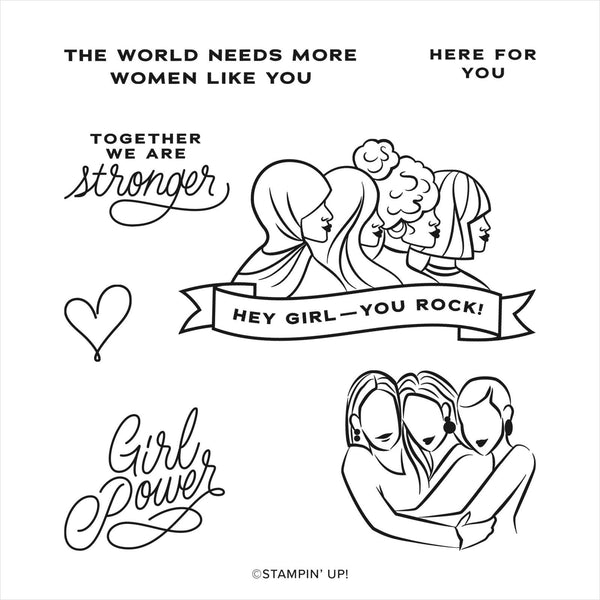 Stronger Together | Retired Cling Mount Stamp Set | Stampin' Up!