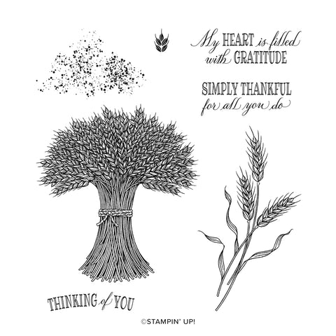 Gathered Wheat | Retired Cling Mount Stamp Set | Stampin' Up!