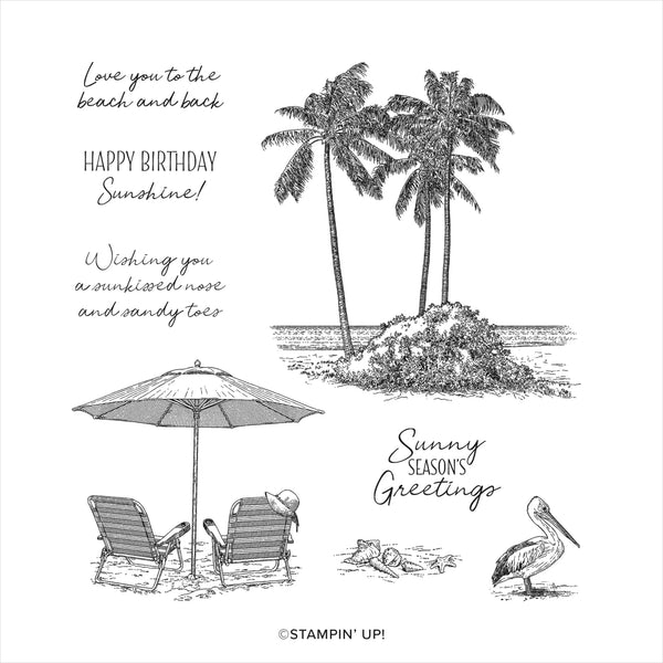 Sunkissed | Retired Cling Mount Stamp Set | Stampin' Up!