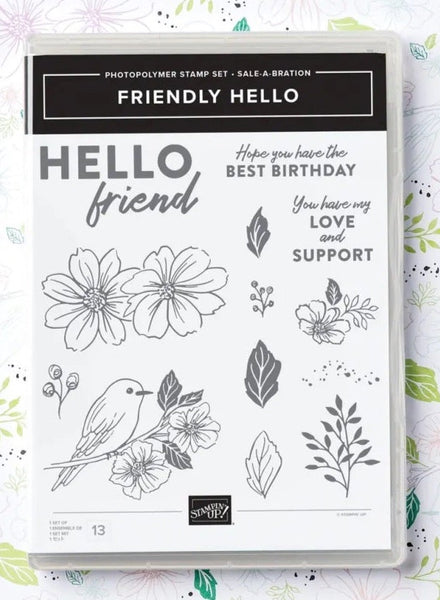 Friendly Hello | Saleabration 2022 | Retired Photopolymer Stamp Set | Stampin' Up!