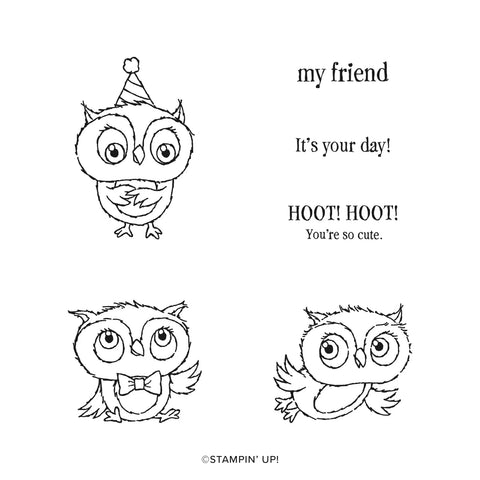 Adorable Owls | Retired Cling Mount Stamp Set | Stampin' Up!