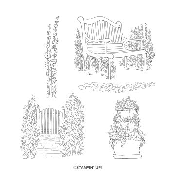 Scenic Garden | Retired Cling Mount Stamp Set | Stampin' Up!