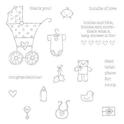 Baby Bundle | Retired Wood Mount Stamp Set | Stampin' Up!