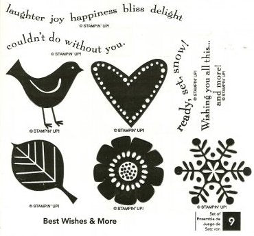 Best Wishes and More | Retired Wood Mount Stamp Set | Stampin' Up!