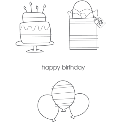 Bitty Birthday | Retired Wood Mount Stamp Set | Stampin' Up!