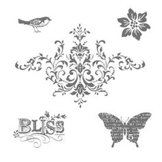 Bliss | Retired Wood Mount Stamp Set | Stampin' Up!