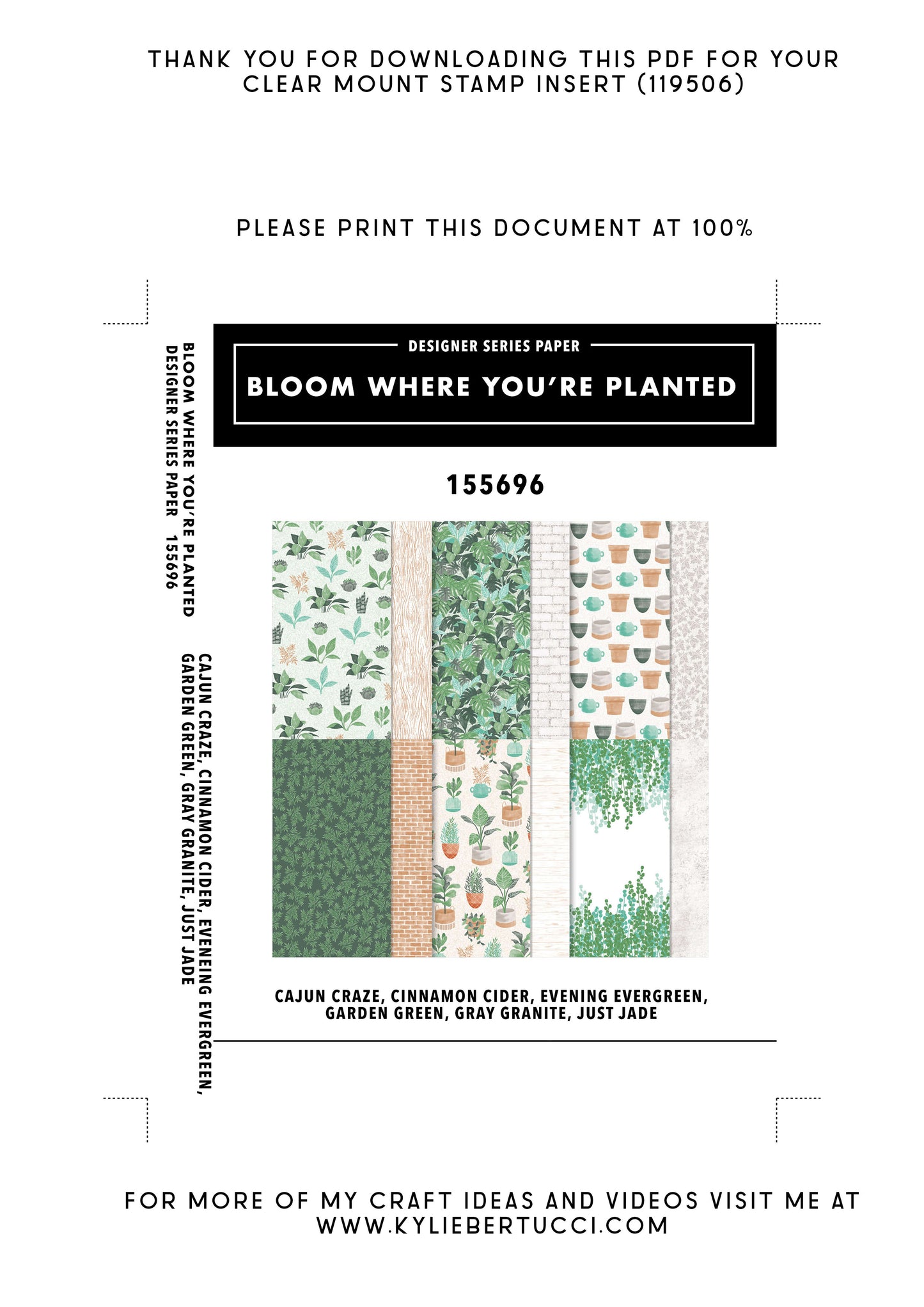 Kylie's #loveitchopit and Storage Clear Insert PDFs (Instant Download)
