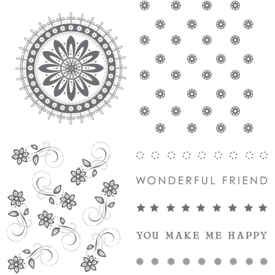 Boho Backgrounds | Retired Wood Mount Stamp Set | Stampin' Up!