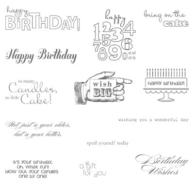 Bring on the Cake | Retired Wood Mount Stamp Set | Stampin' Up!