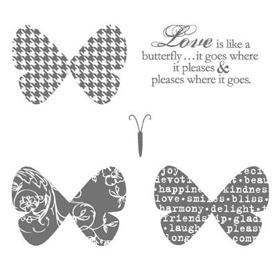 Butterfly Prints | Retired Wood Mount Stamp Set | Stampin' Up!