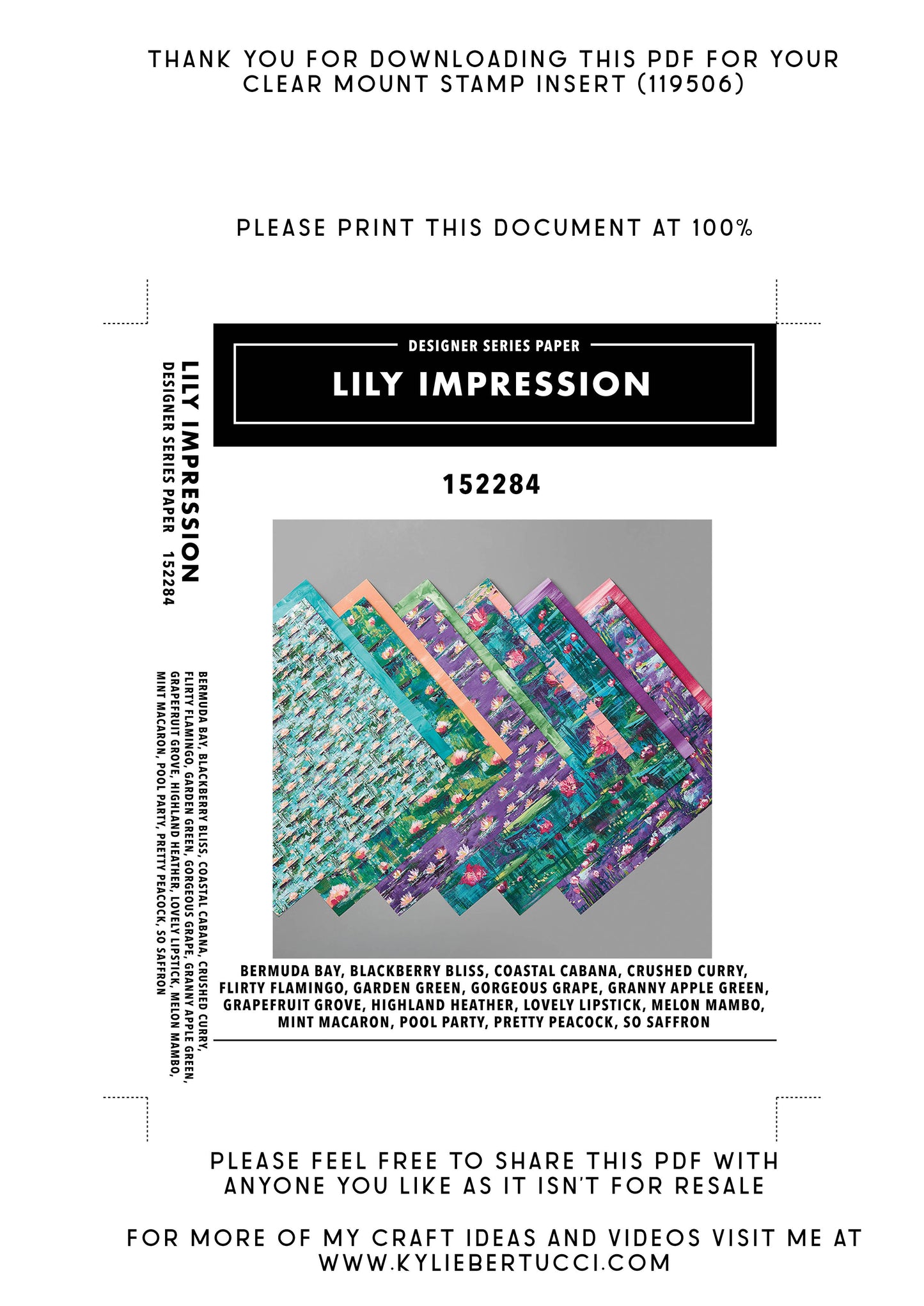 RETIRED Kylie's #loveitchopit and Storage Clear Insert PDFs (Instant Download)