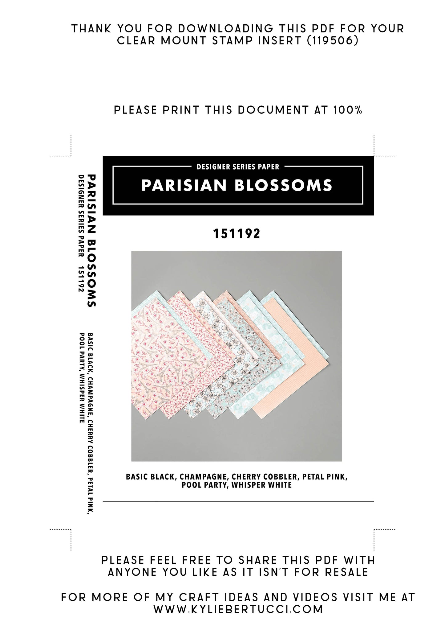 RETIRED Kylie's #loveitchopit and Storage Clear Insert PDFs (Instant Download)