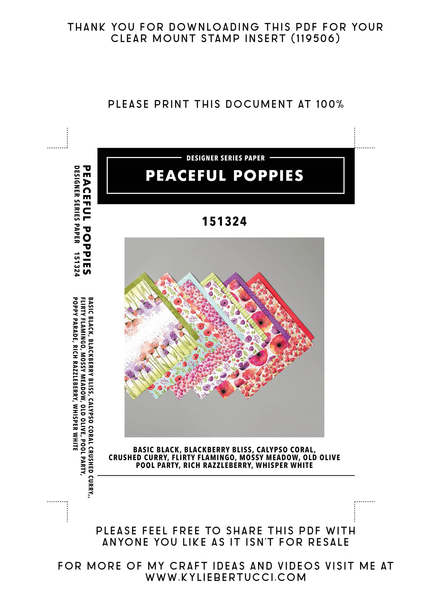 RETIRED Kylie's #loveitchopit and Storage Clear Insert PDFs (Instant Download)