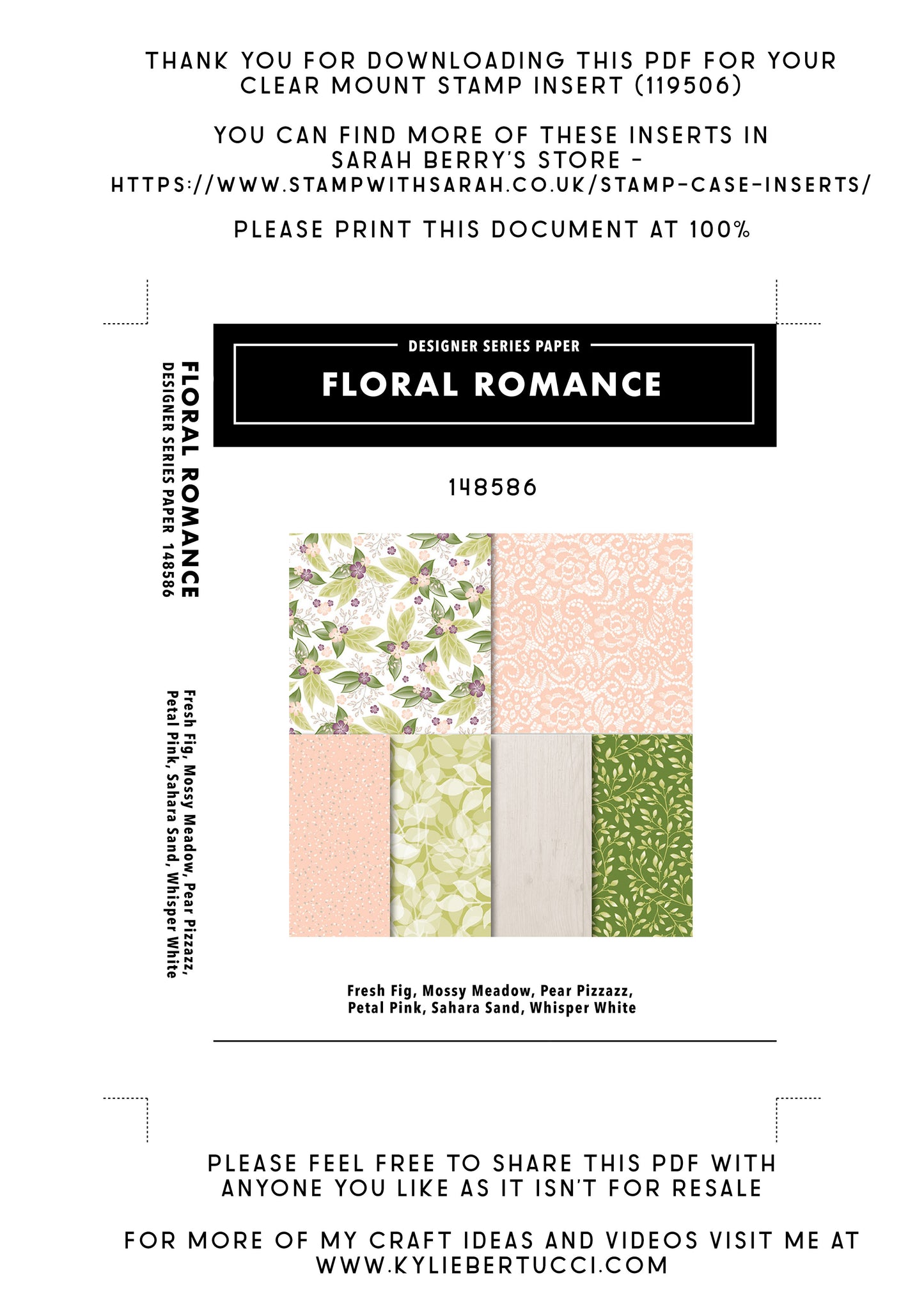 RETIRED Kylie's #loveitchopit and Storage Clear Insert PDFs (Instant Download)