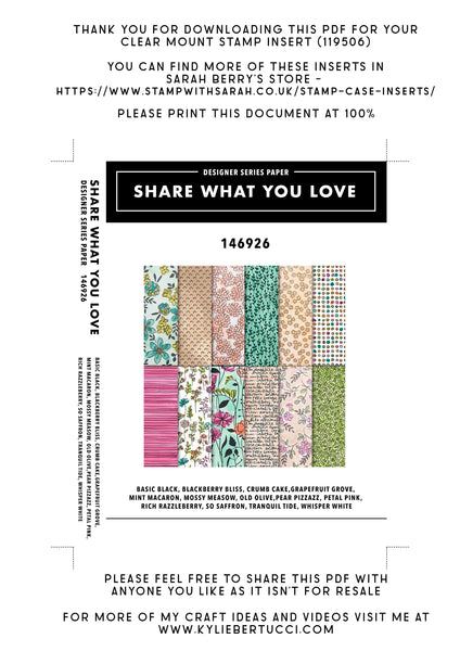 RETIRED Kylie's #loveitchopit and Storage Clear Insert PDFs (Instant Download)