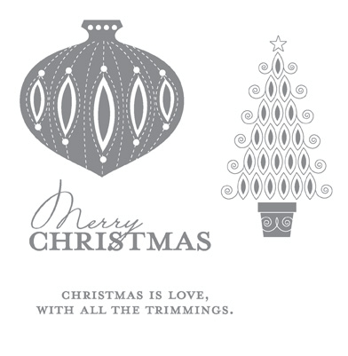 Contempo Christmas | Retired Wood Mount Stamp Set | Stampin' Up!