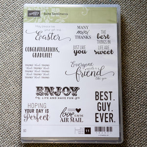 Suite Sentiments | Retired Clear Mount Stamp Set | Brand New, Never Used