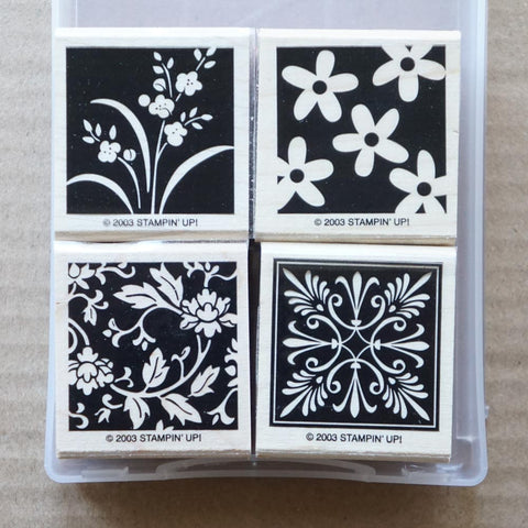 Mostly Flowers | Retired Wood Mount Stamp Set