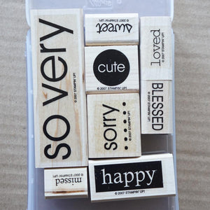 So Very | Retired Wood Mount Stamp Set
