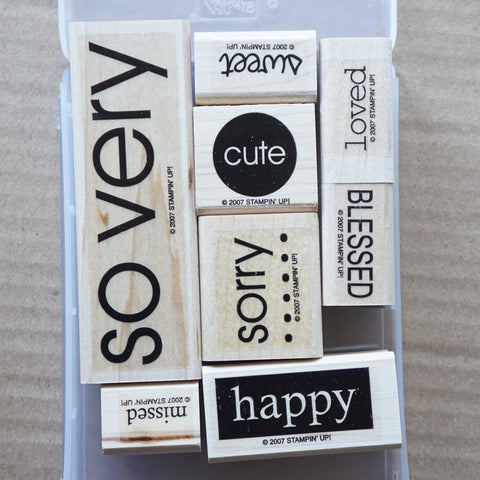 So Very | Retired Wood Mount Stamp Set