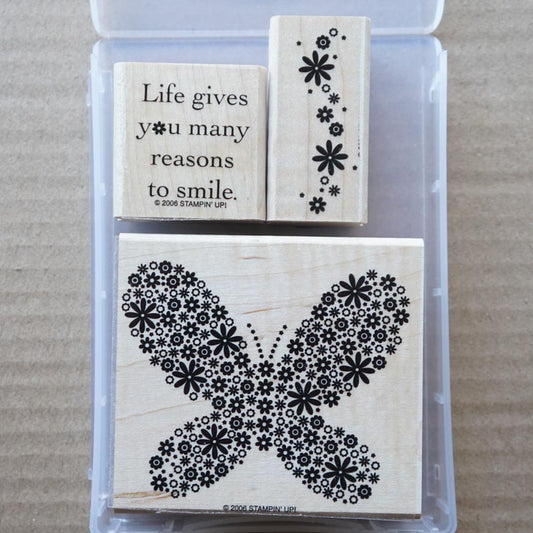 Reasons to Smile | Retired Wood Mount Stamp Set