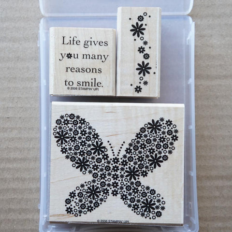 Reasons to Smile | Retired Wood Mount Stamp Set