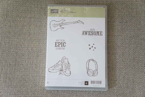 Epic Celebrations | Clear Mount Saleabration Stamp Set | SAB | Brand New, Never Used