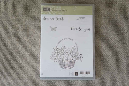 Blossoming Basket | Clear Mount Saleabration Stamp Set | SAB | Brand New, Never Used