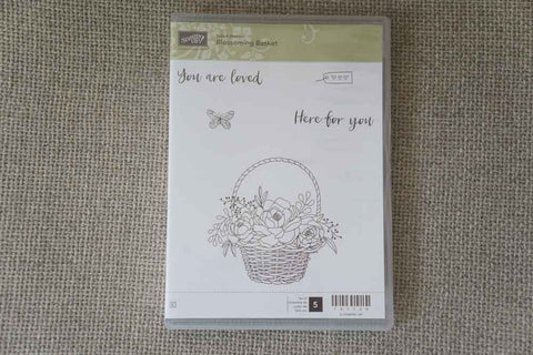 Blossoming Basket | Clear Mount Saleabration Stamp Set | SAB | Brand New, Never Used