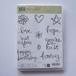 Watercolour Words | Retired Photopolymer Stamp Set