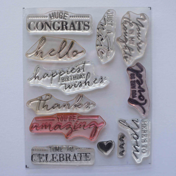 Watercolor Wishes | Retired Photopolymer Stamp Set | Originally Part of Project Kit