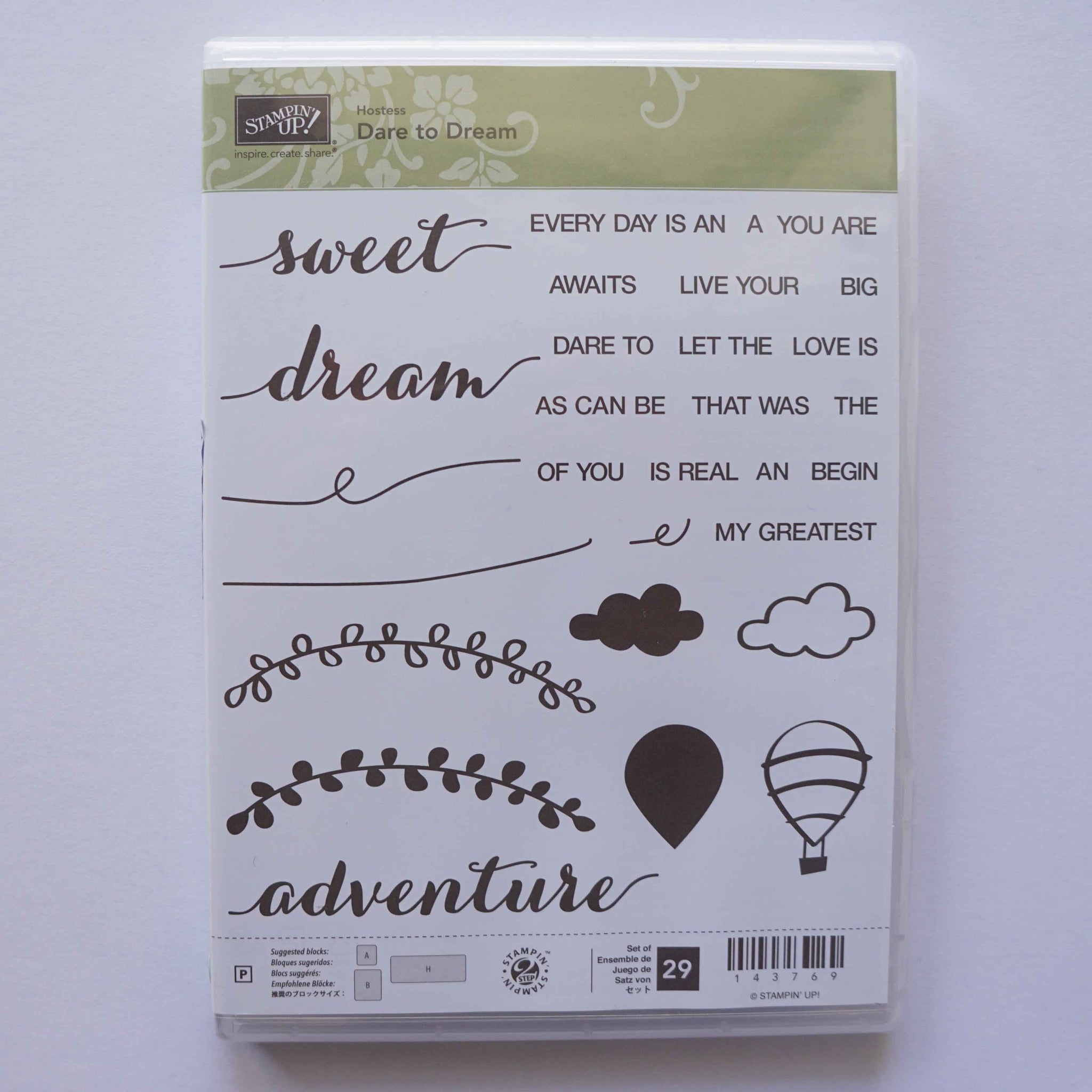 Dare to Dream | Retired Photopolymer Stamp Set | Host Set | Brand New, Never Used